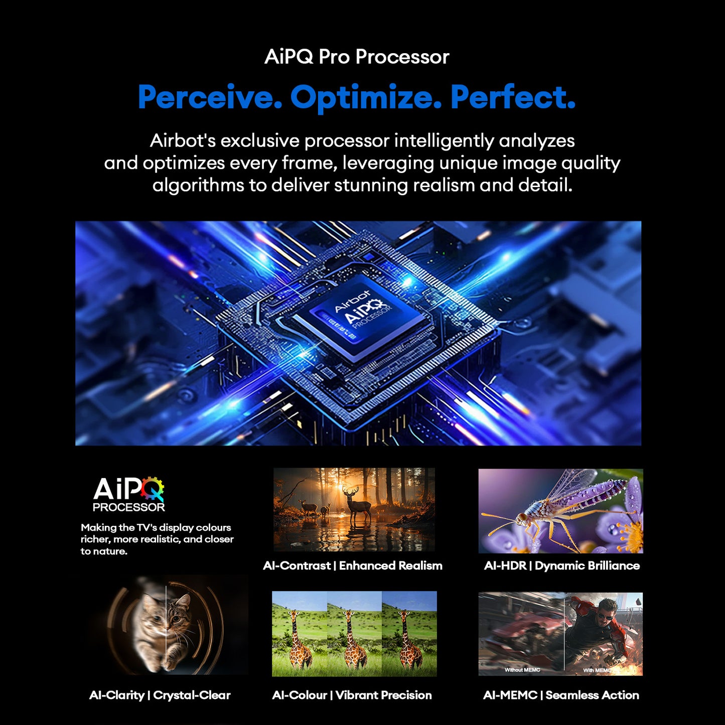 Airbot Quantum Dot LED AI Google TV | 4K UHD | Q65 Ultra