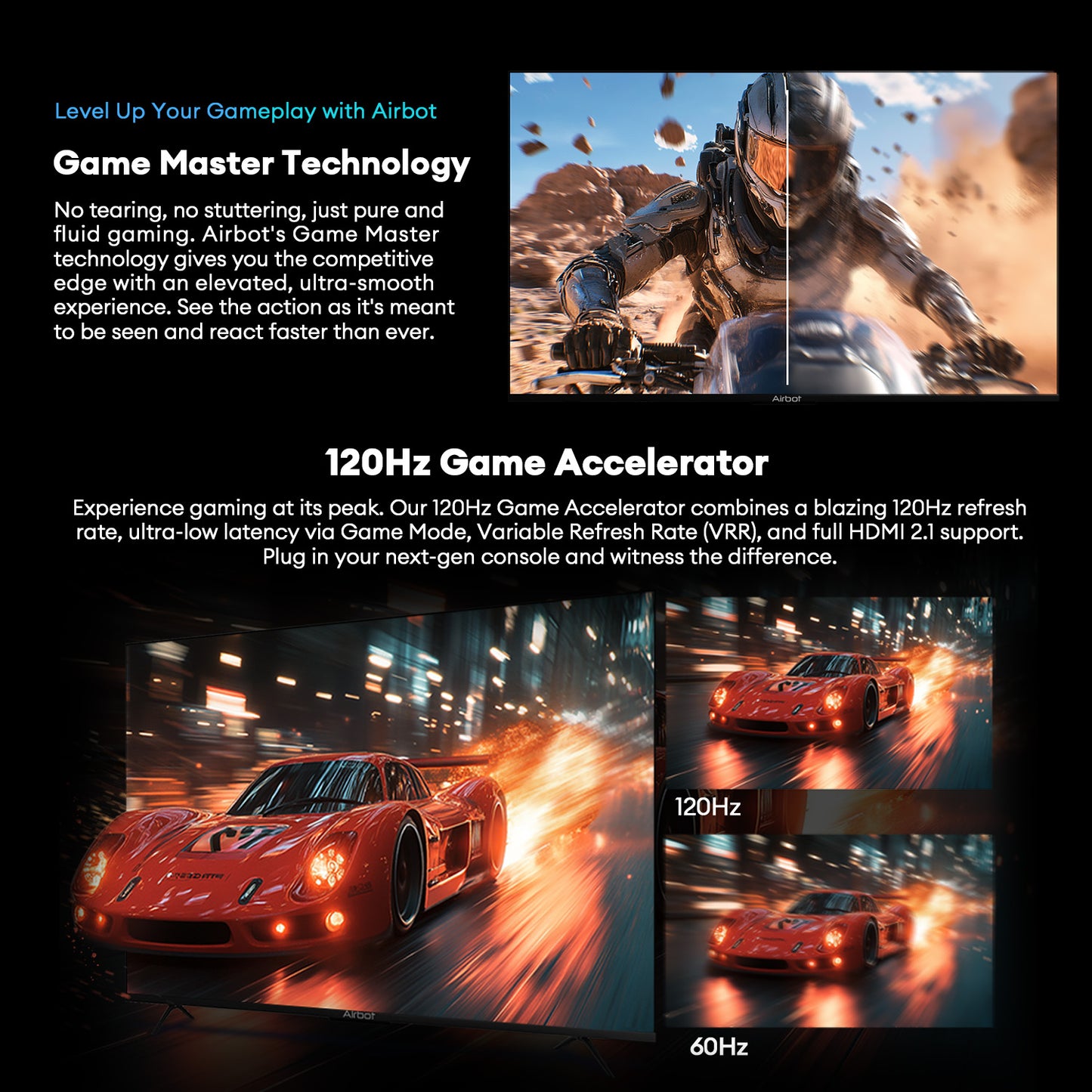 Airbot Quantum Dot Mini LED | AI Google TV | 4K UHD | M65 Ultra