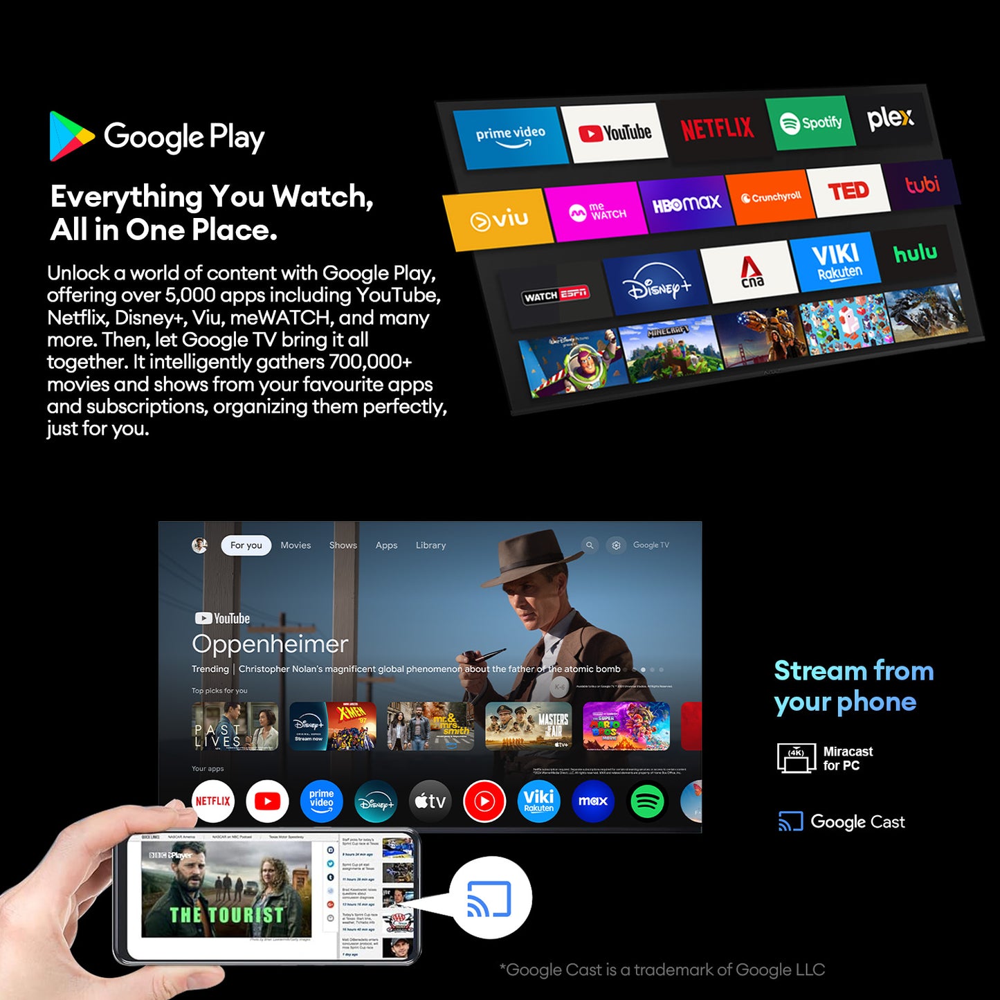 Airbot Quantum Dot LED AI Google TV | 4K UHD | Q65 Ultra