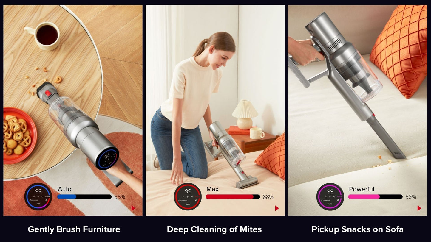 Airbot Hypersonics Pro Smart Cordless Vacuum Cleaner Portable Handheld 27000Pa Auto Dust Sensing