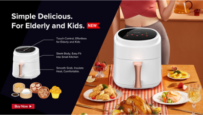 Airbot Norvia Air Fryer AF1500 Non-Stick Pot Multi Functional Cooker Electric Grill Oven Roaster (Size 4.8L/ 6.8L / 15L)