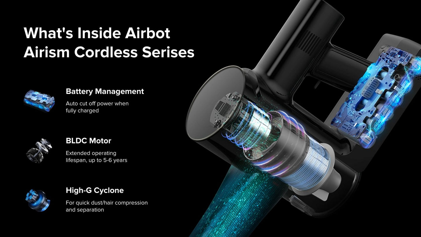 [PRE ORDER]Airbot Aura 19000Pa, Cordless Vacuum Cleaner Handheld Stick Portable Vacuum Dust Mite Dust Sensing Magnetic