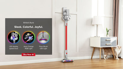 Airbot Aura 19000Pa, Pembersih Vakum Tanpa Kord Tongkat Pegang Tangan Mudah Alih Habuk Habuk Vakum Penderiaan Habuk Magnet
