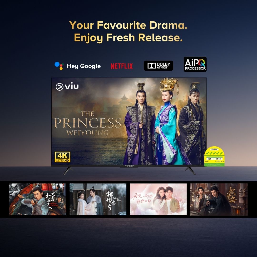 Airbot Quantum Dot Mini LED | AI Google TV | 4K UHD | M55 Ultra