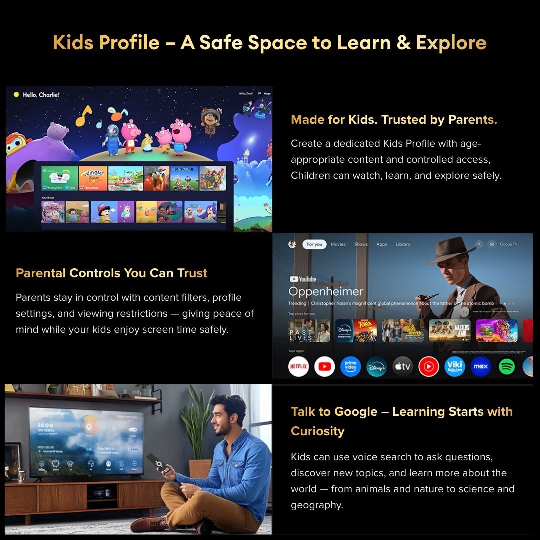 Airbot Quantum Dot Mini LED | AI Google TV | 4K UHD | M55 Ultra