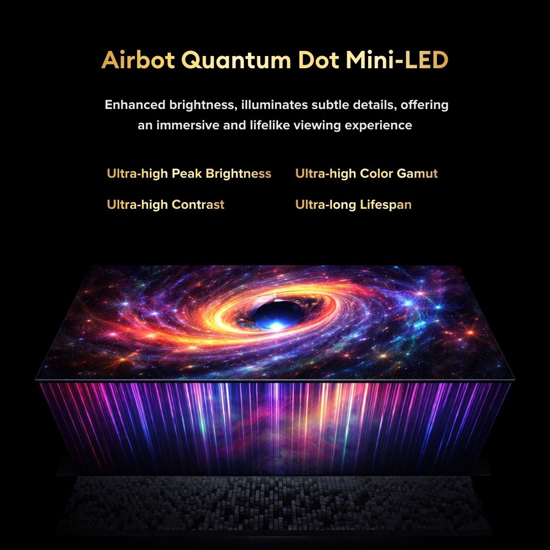 Airbot Quantum Dot Mini LED | AI Google TV | 4K UHD | M55 Ultra