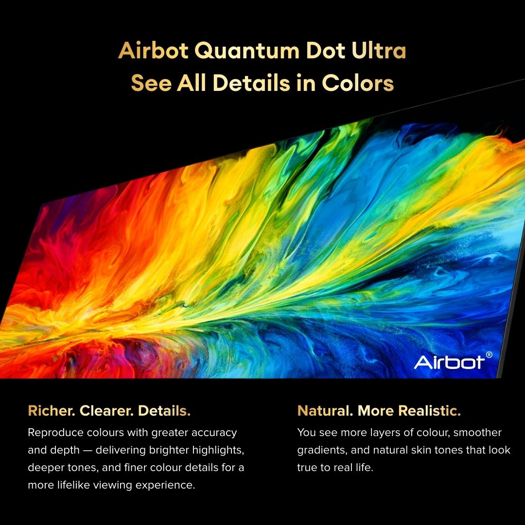 Airbot Quantum Dot Mini LED | AI Google TV | 4K UHD | M55 Ultra
