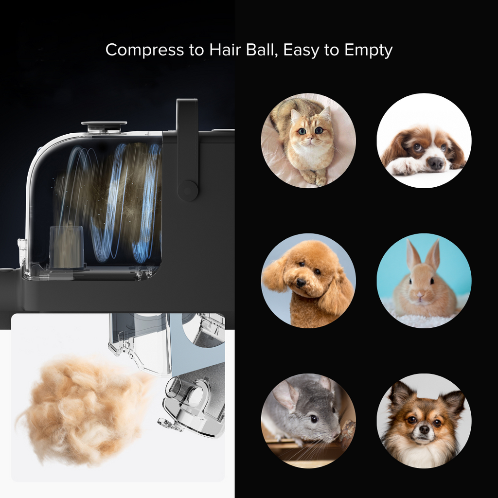 Airbot P2 Pet Grooming Vacuum Cleaner Trimmer Groomer DeShedder Clippe