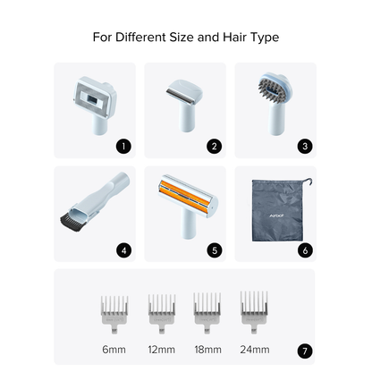 Airbot P2 Pembersih Vakum dandanan Haiwan Peliharaan Trimmer Groomer DeShedder Clipper Mudah Alih