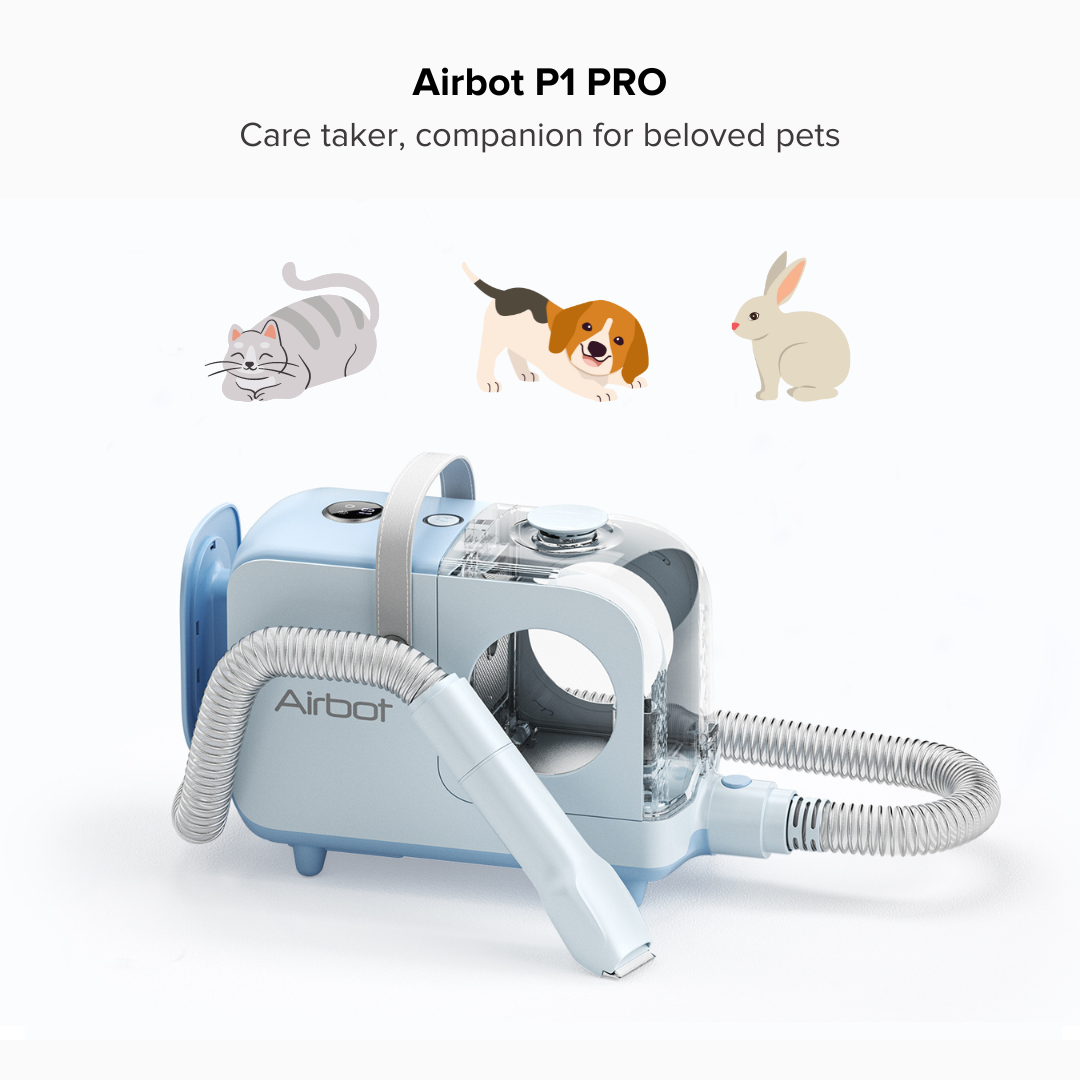 Airbot P2 Pembersih Vakum dandanan Haiwan Peliharaan Trimmer Groomer DeShedder Clipper Mudah Alih