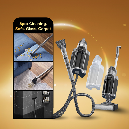 Airbot iClean Omni X All-In-One Vakum Basah &amp; Kering Untuk Lantai, Permaidani, Sofa, Langsir Dan Tingkap