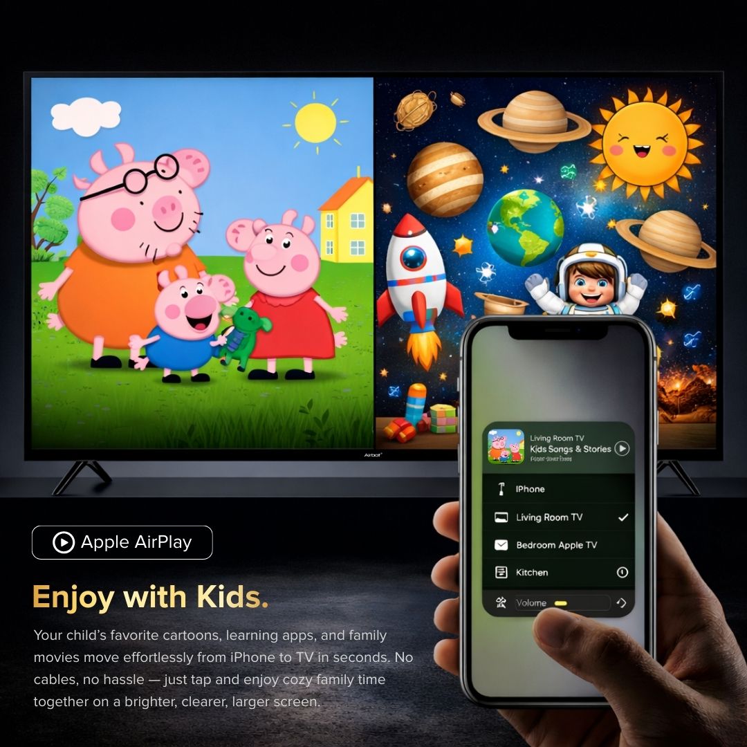 Airbot Quantum Dot Mini LED | AI Google TV | 4K UHD | M55 Ultra