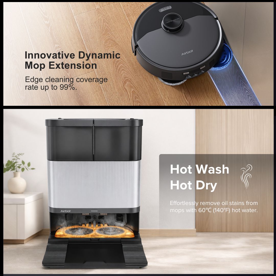 Airbot X50 | Mop Lifting | Mop Extension | Hot Drying | Deep Carpet Cleaning