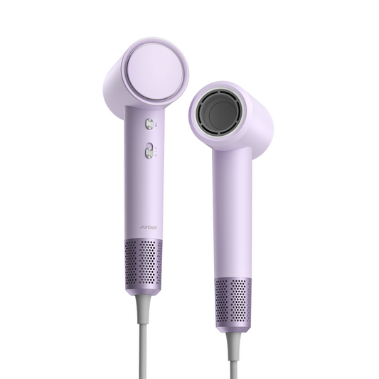 Airbot Aria Lite Purple High Speed Hair Dryer 200mil Negative Ions Temperature Control Smart RGB Light