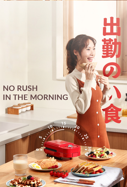 Airbot Mini Waffle Maker Donut & Sandwich Multi function Cooker Pot Non-Stick Bread Maker Electric Grill Oven WM101