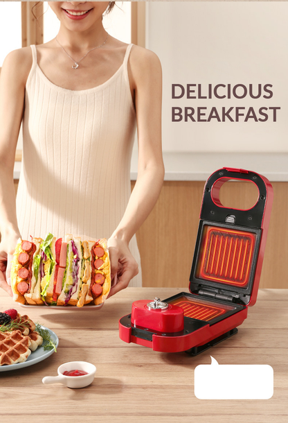 Airbot Mini Waffle Maker Donut & Sandwich Multi function Cooker Pot Non-Stick Bread Maker Electric Grill Oven WM101