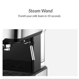 Norvia Airbot Coffee Maker Machine Espresso Milk Froth Steam Dual Portafilter CM6000