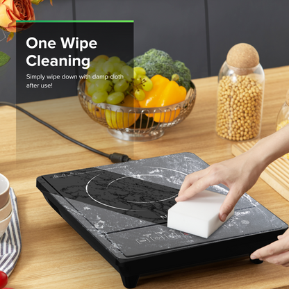 Airbot Norvia Induction Cooker IC01 Black Sleek Lightweight Portable Electric Multicooker Steamer Soup Noodle Fry Stove