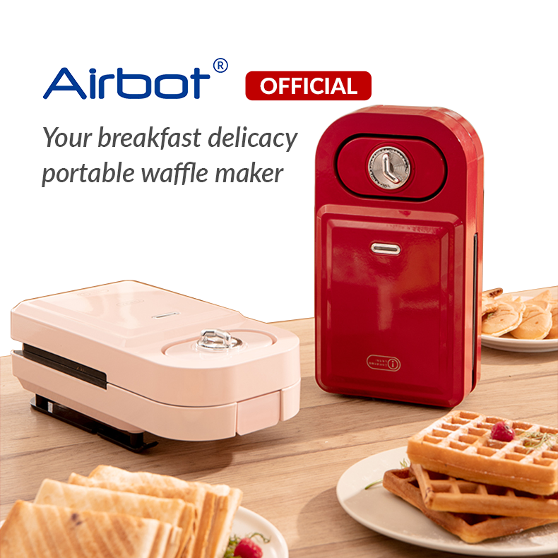 Airbot Mini Waffle Maker Donut & Sandwich Multi function Cooker Pot Non-Stick Bread Maker Electric Grill Oven WM101